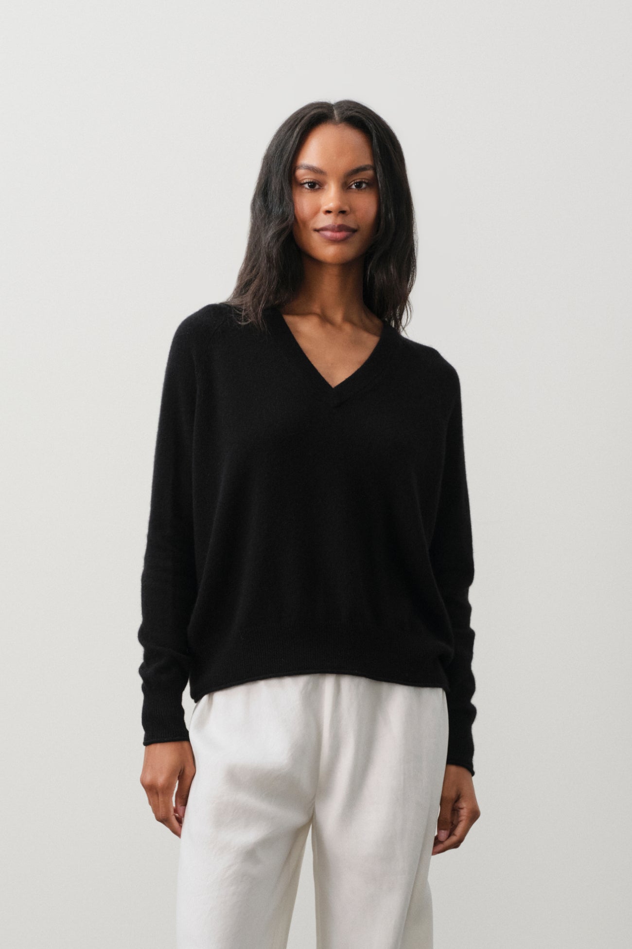 HARLYN CASHMERE V-NECK SWEATER