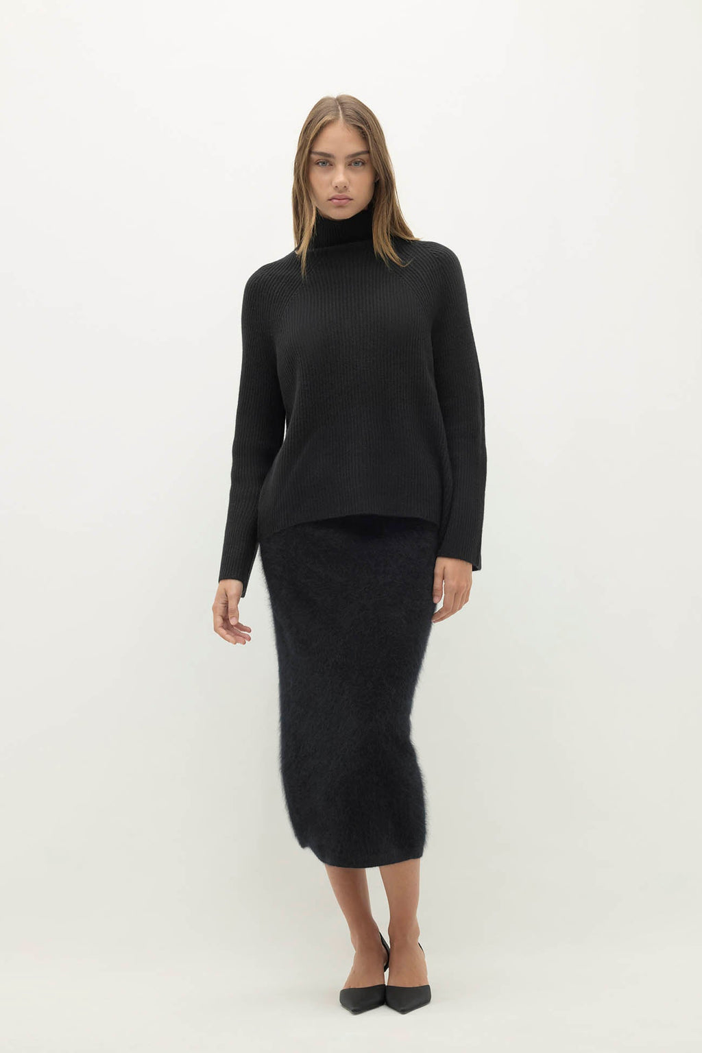 KORA CASHMERE MOCK NECK SWEATER