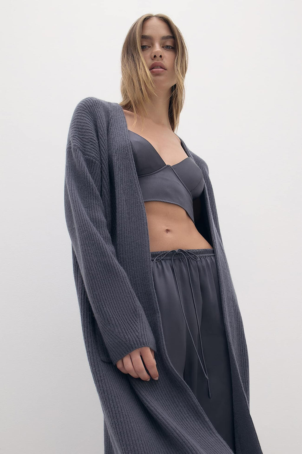 ALISE LONGLINE CASHMERE CARDIGAN