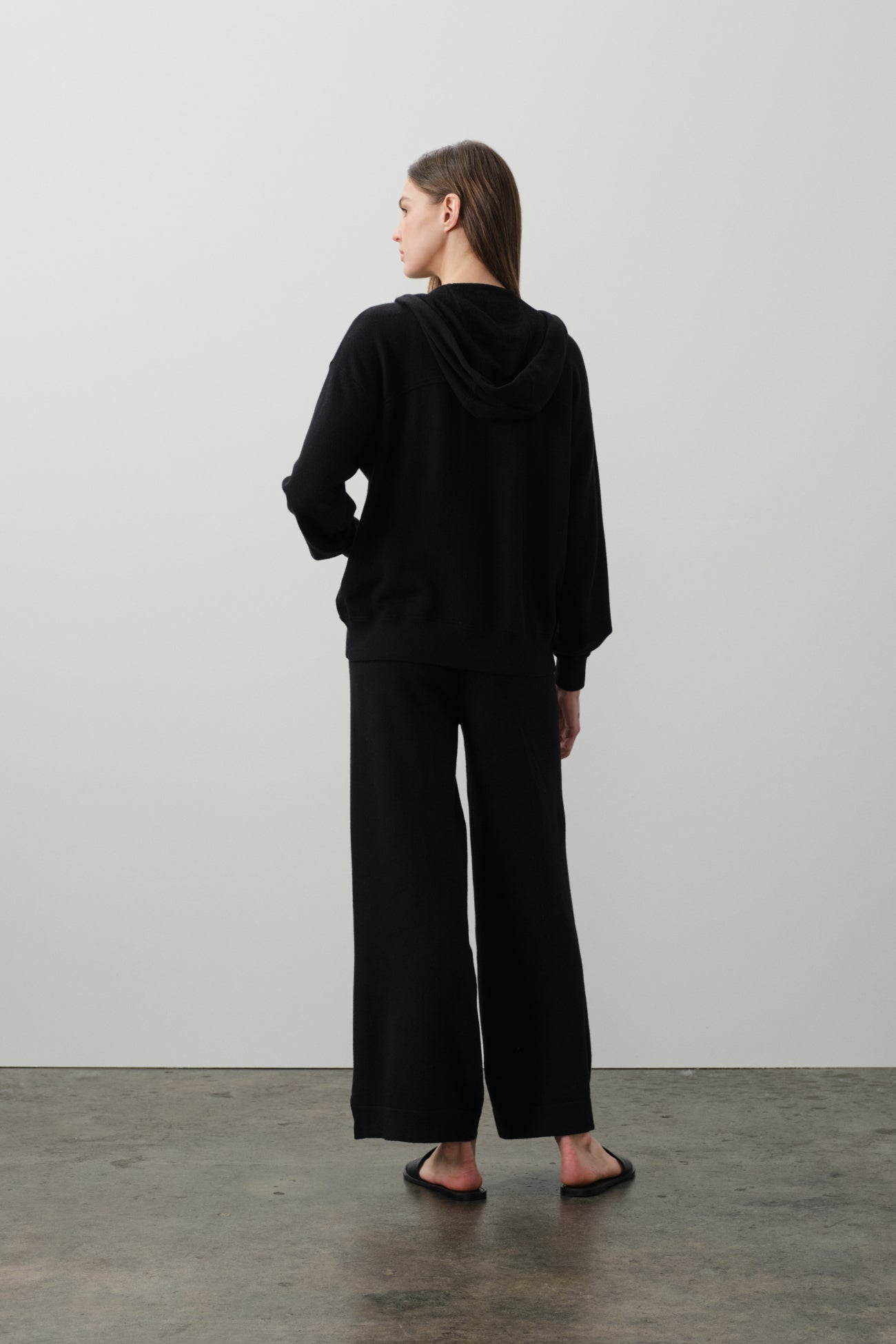 SERENA COTTON CASHMERE ZIP-UP HOODIE