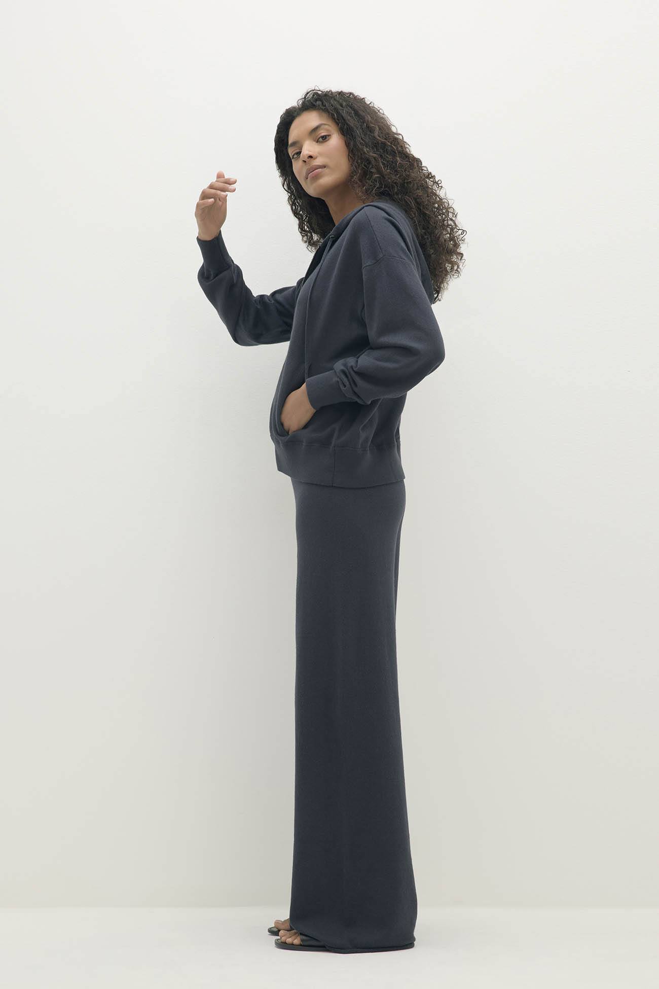 SERENA COTTON CASHMERE ZIP-UP HOODIE