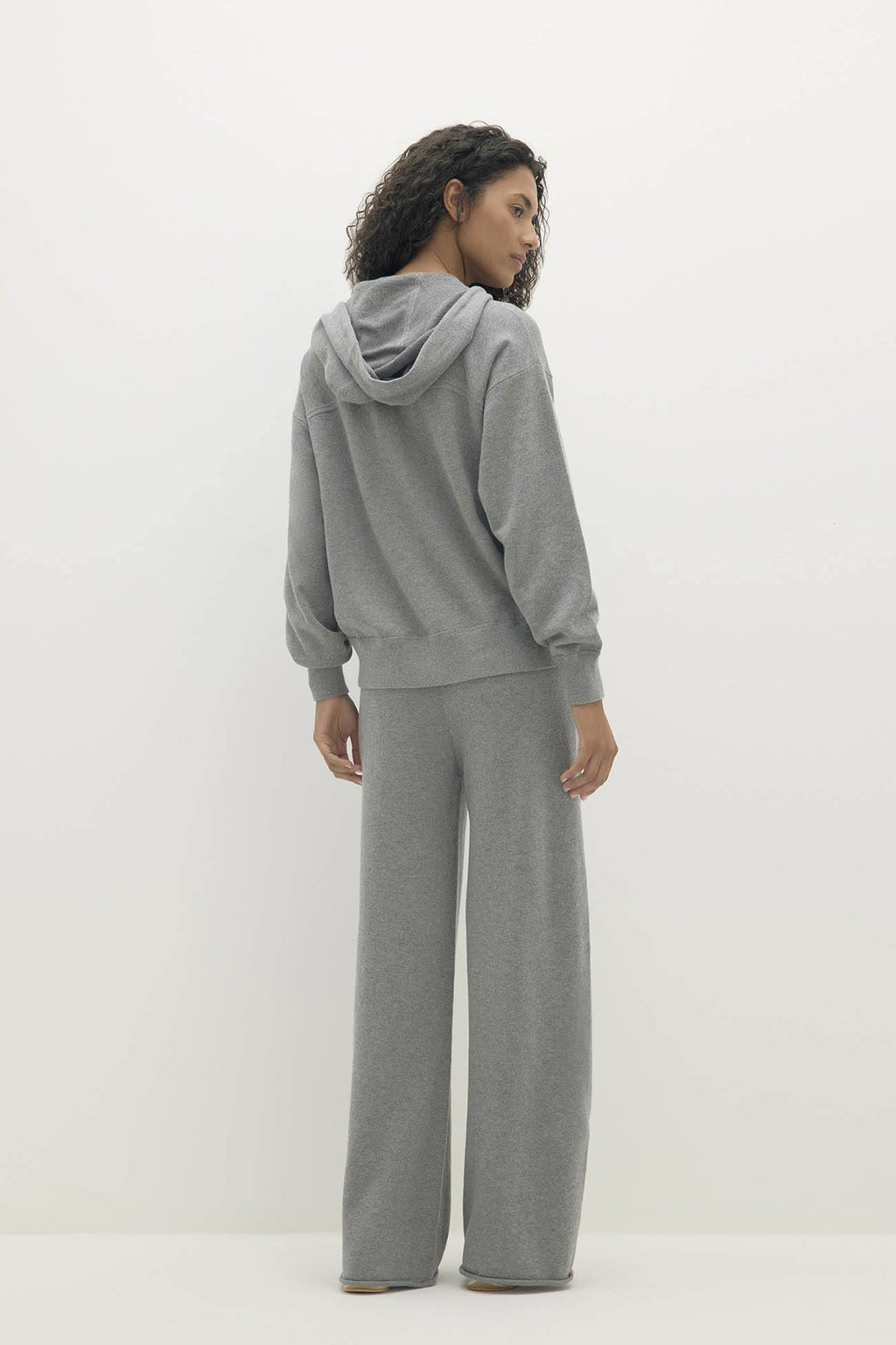 SERENA COTTON CASHMERE ZIP-UP HOODIE