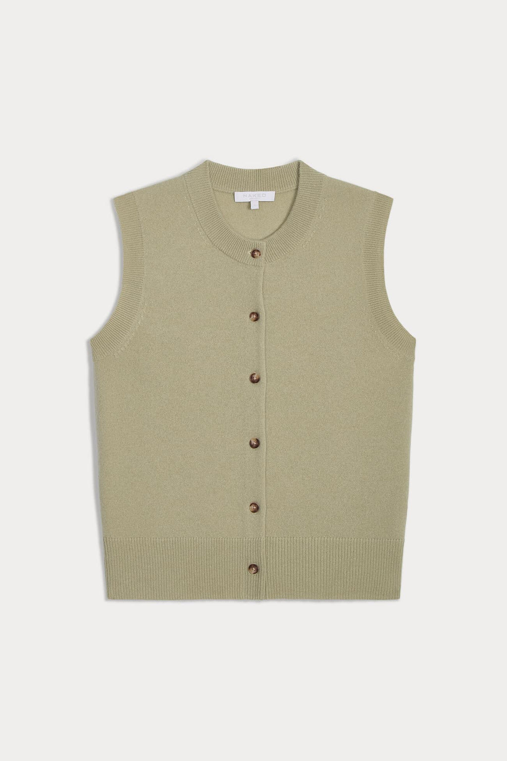 EMMALINE BUTTON-UP CASHMERE SWEATER VEST