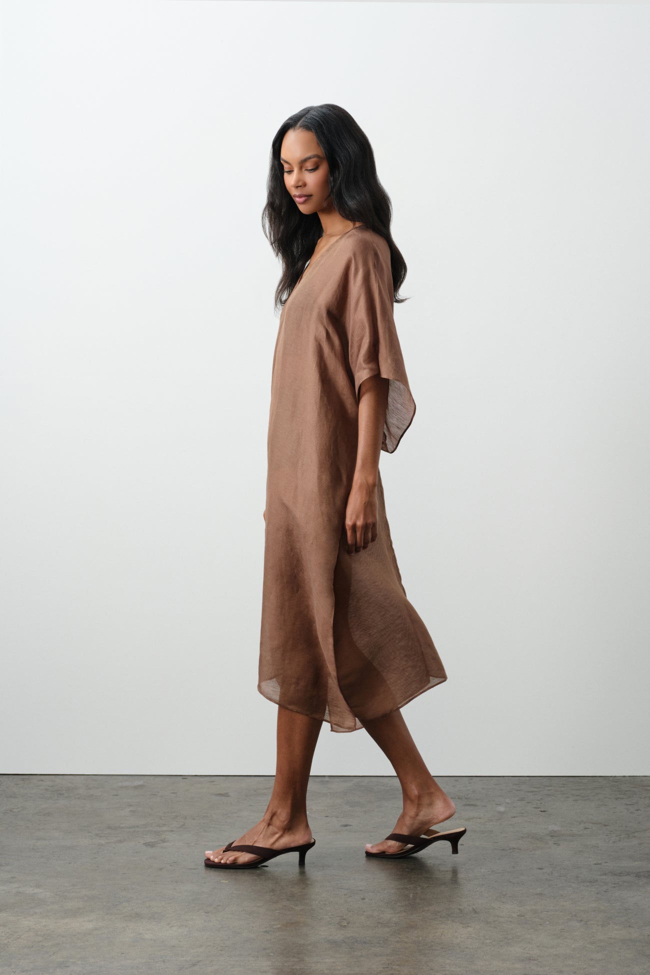 BERENICE LINEN SILK KAFTAN